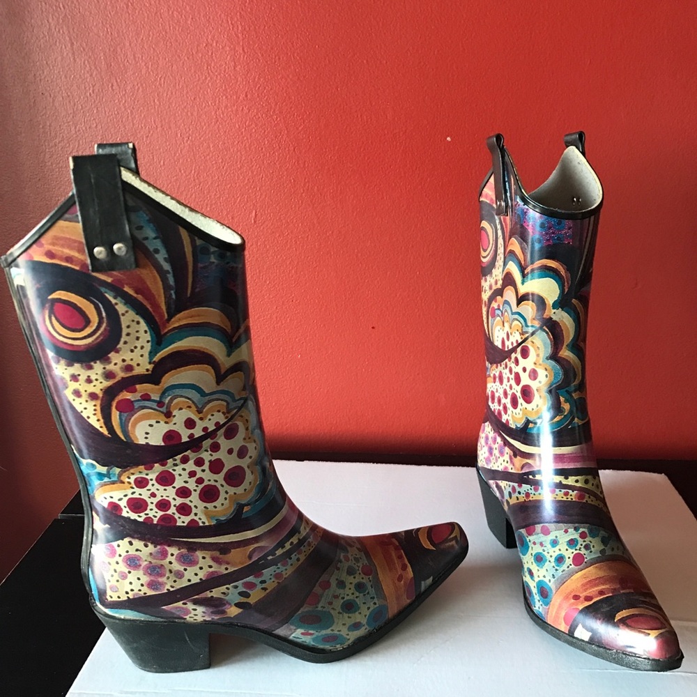 Cowboy Boots Rain boots Size 8.  NOMAD brand.